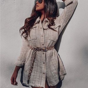 NWOT SKULLHOUSE TWEED FLANNEL DRESS